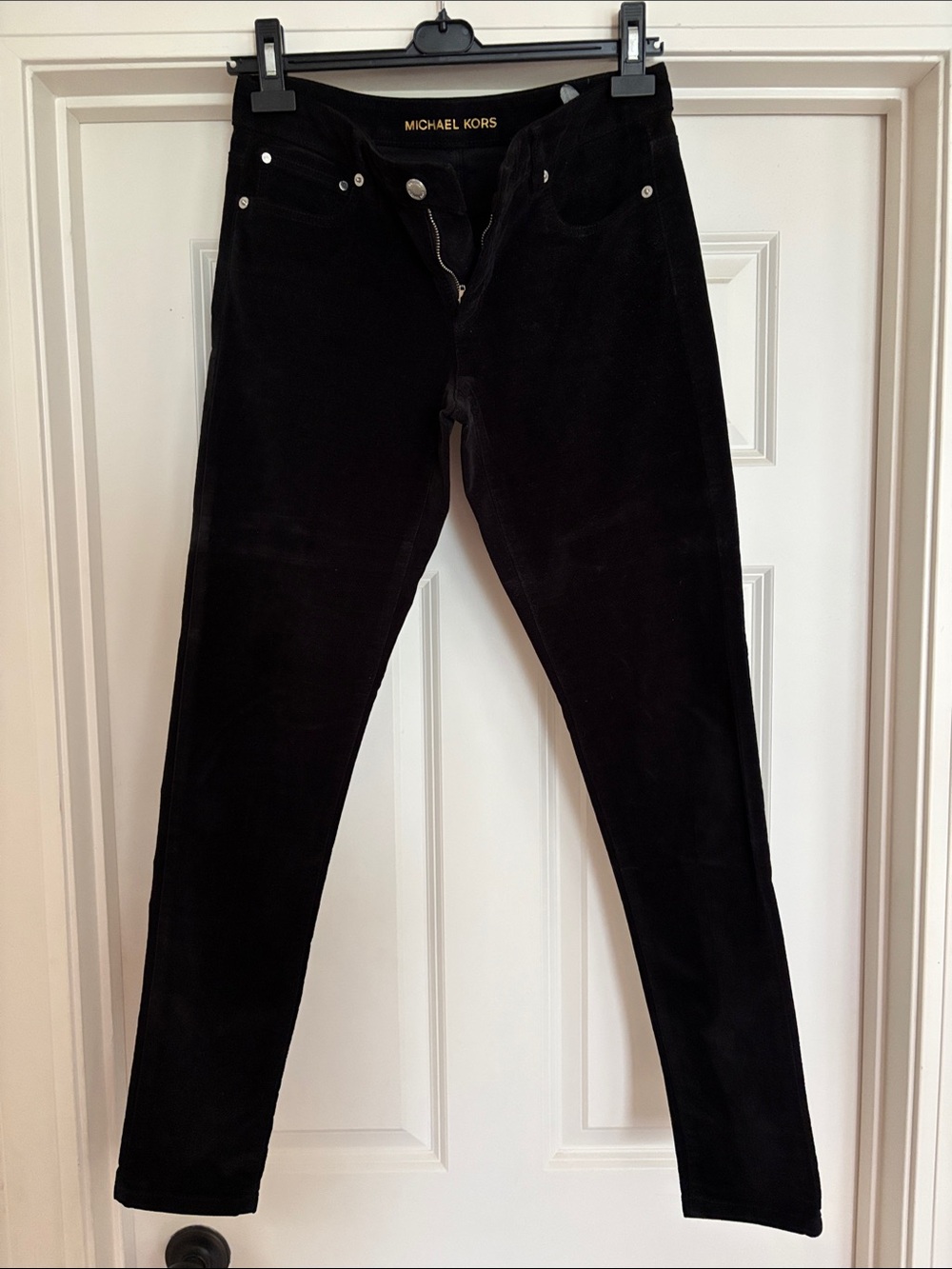 Michael Kors Women's Black Skinny Velvet Pants